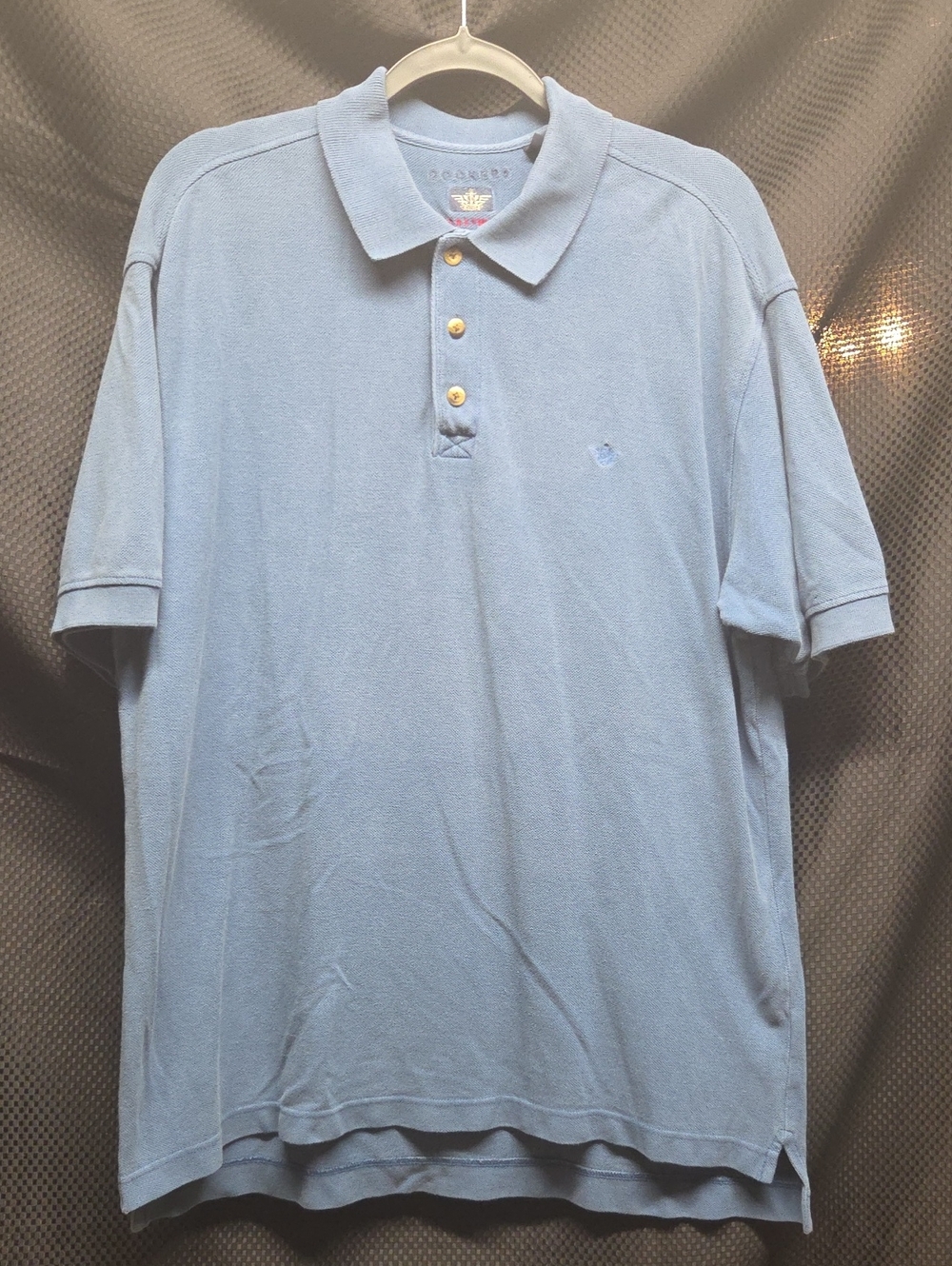 Dockers Light Blue Polo Shirt with Button Placket